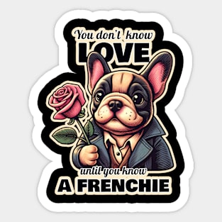 French Bulldog Valentine's day Sticker